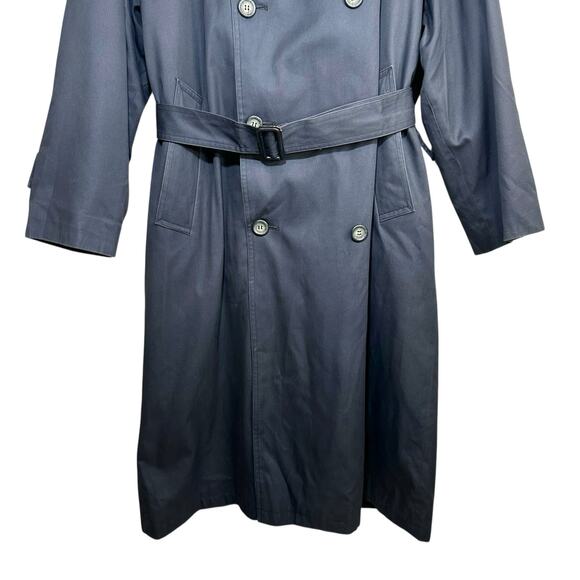 Jean Pierre Mens 100% Cotton Trench Coat with Removable Liner Blue Made in Korea - Picture 5 of 15